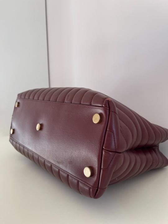 Saint Laurent "LouLou" Large Burgundy Shopping Tote