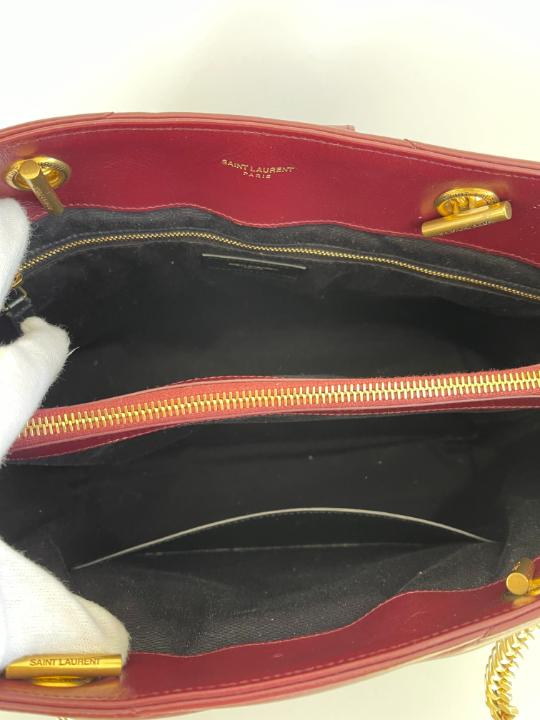 Saint Laurent "LouLou" Large Burgundy Shopping Tote