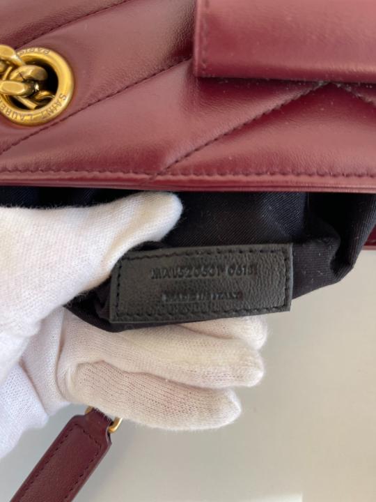 Saint Laurent "LouLou" Large Burgundy Shopping Tote