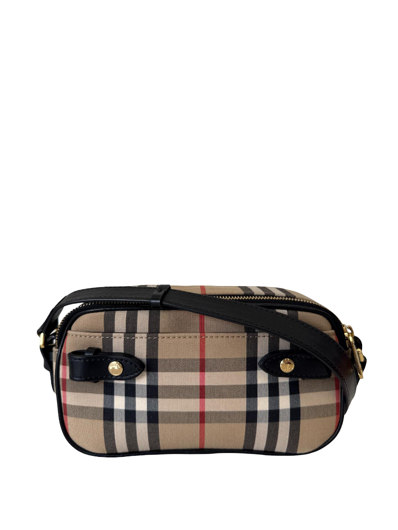 Burberry Vintage Check and Leather Camera Bag