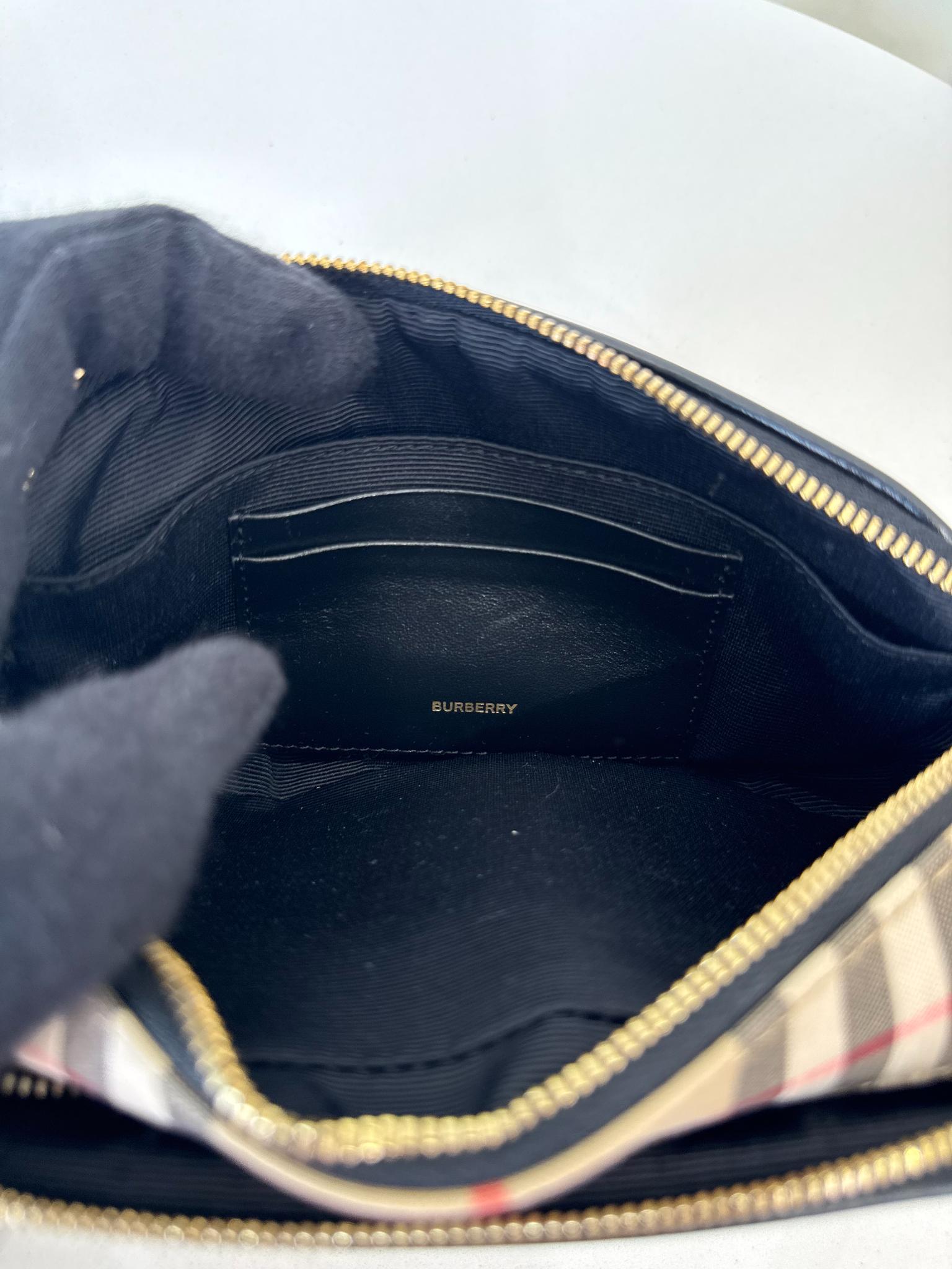 Burberry Vintage Check and Leather Camera Bag