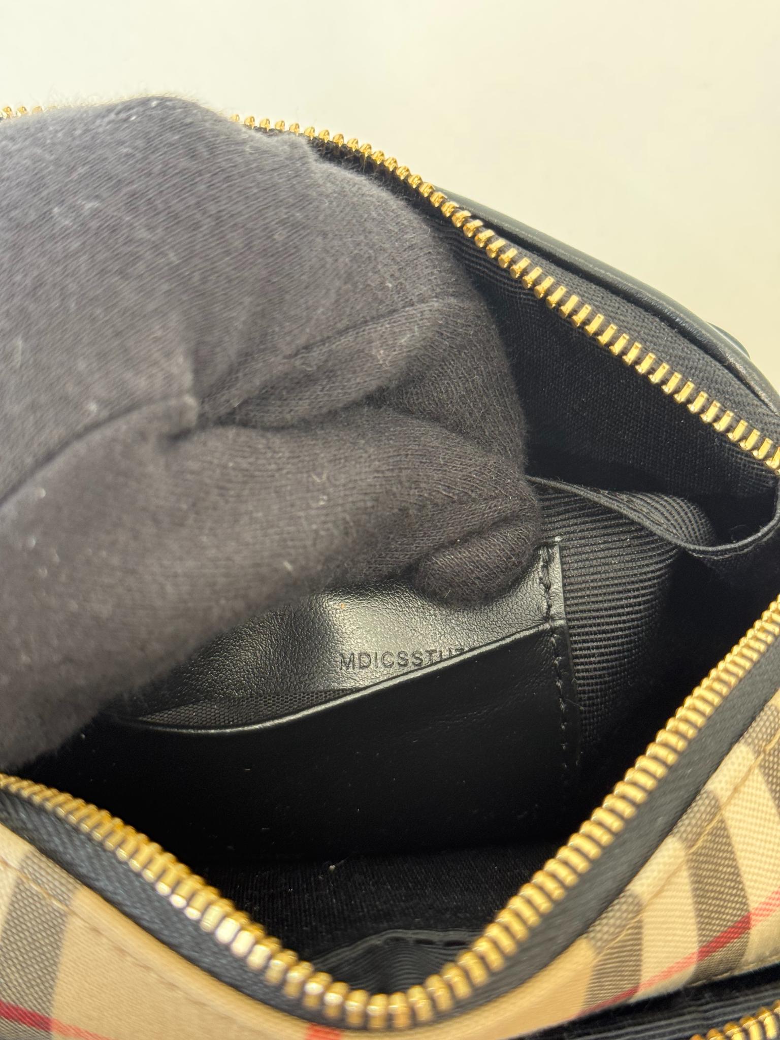 Burberry Vintage Check and Leather Camera Bag