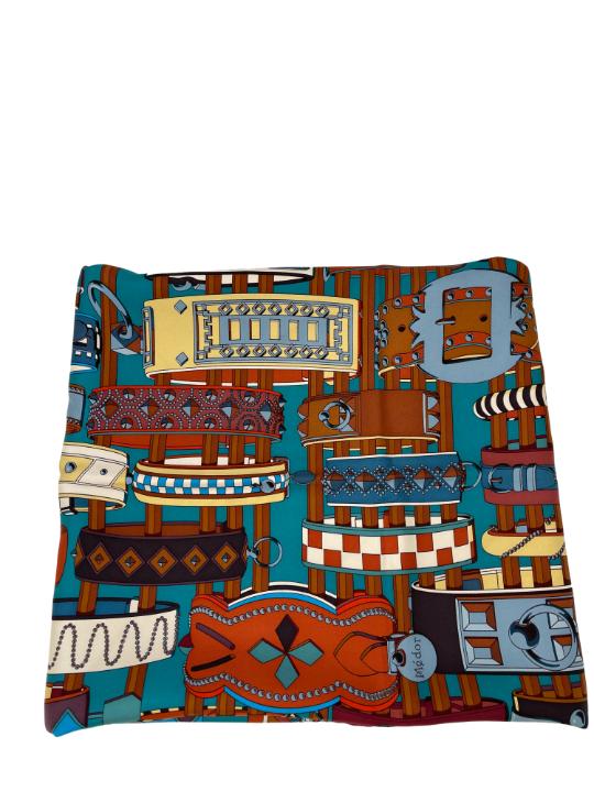 Hermès Colliers de Chiens Silk Scarf 90