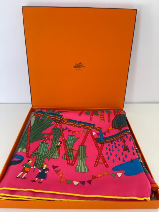 Hermès Le Potager Silk Scarf 90