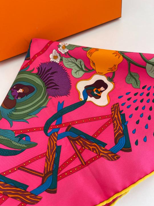 Hermès Le Potager Silk Scarf 90