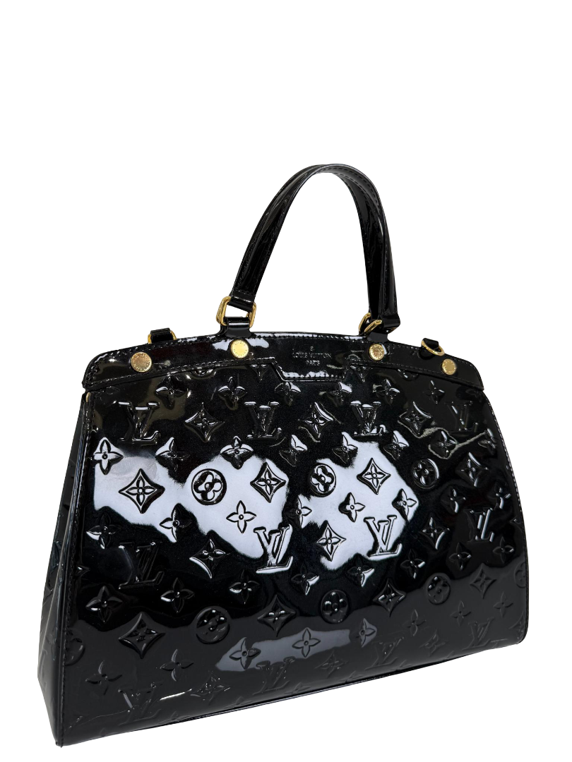 Louis Vuitton Monogram Vernis Brea MM Bag Black