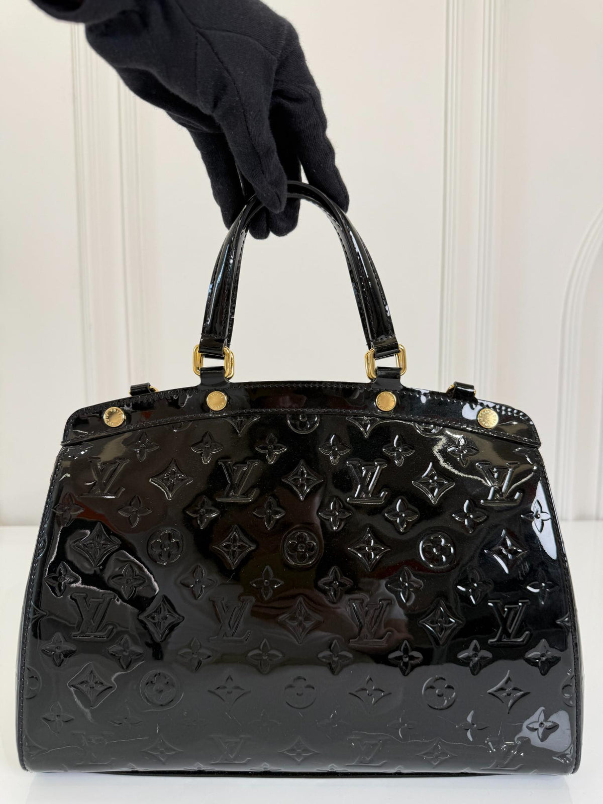 Louis Vuitton Monogram Vernis Brea MM Bag Black
