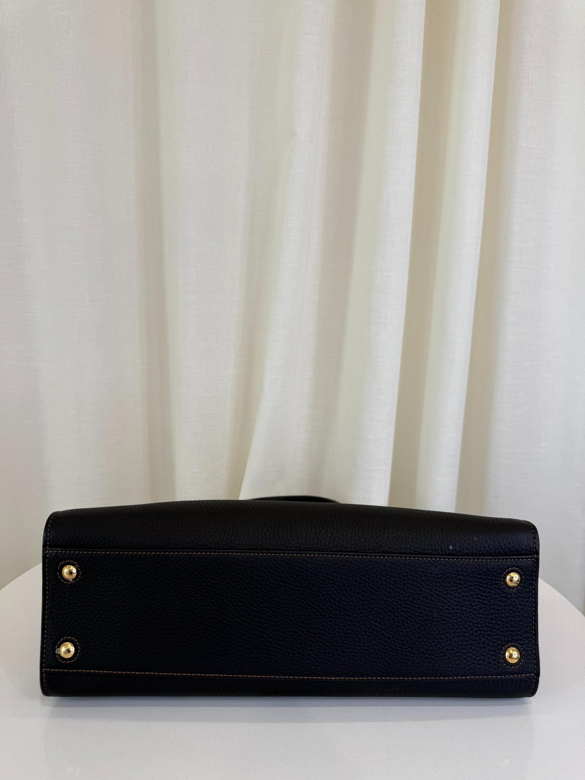 Burberry Black Grainy Leather Medium Frances Bag