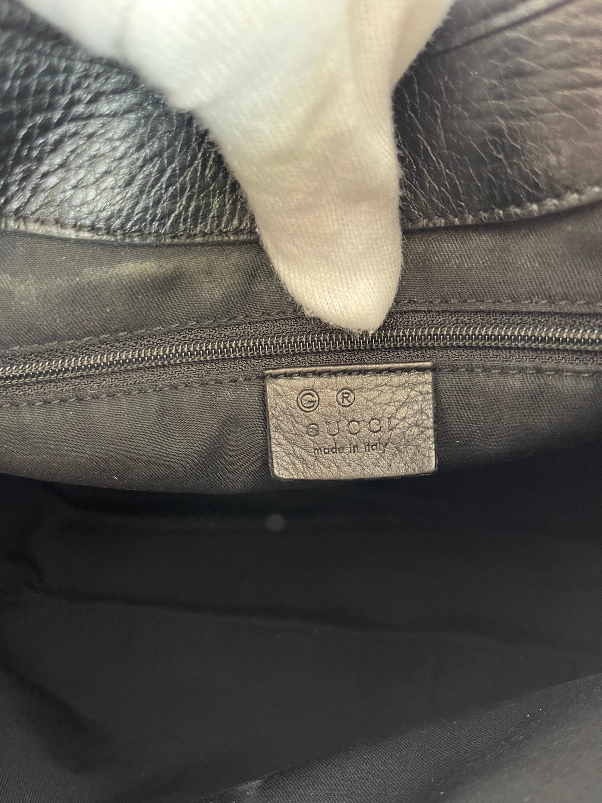 Gucci Jackie Vintage Black GG Canvas Shoulder Bag
