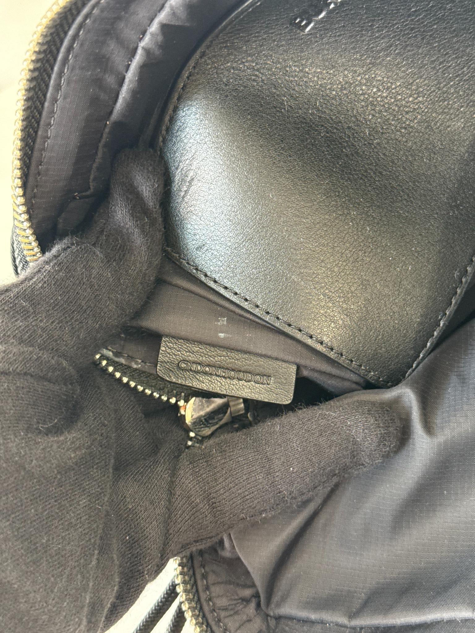 Burberry Black Logo Print Nylon/Leather Belt Bag