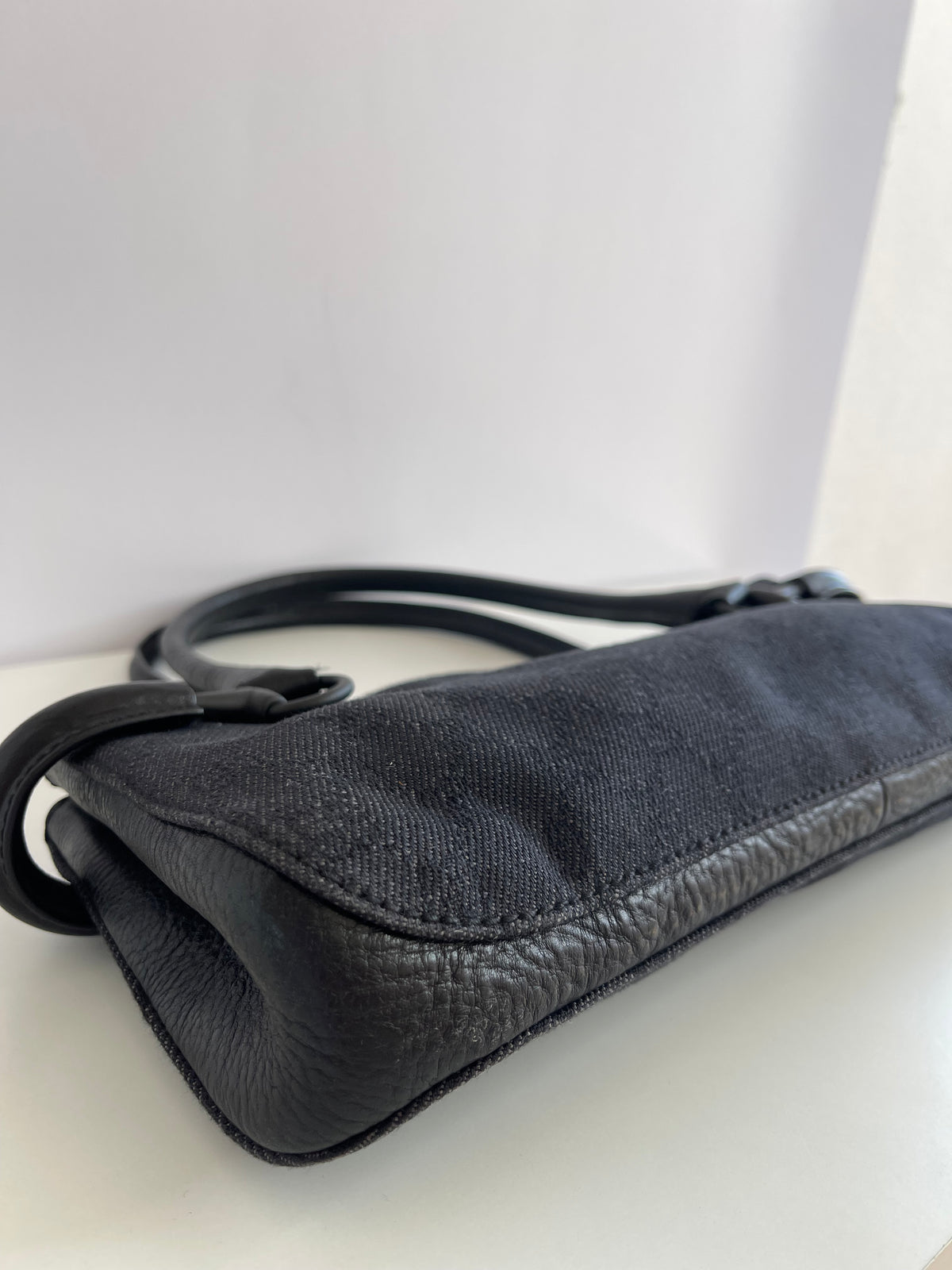 Gucci Black GG Canvas Jacquard Baguette