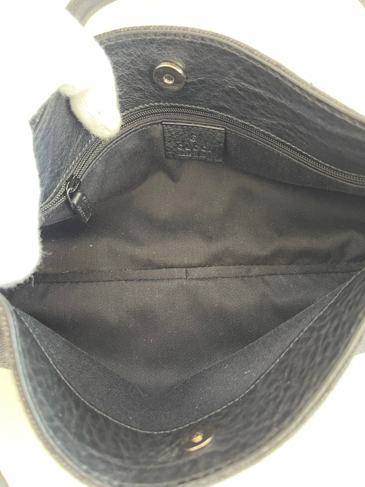 Gucci Black GG Canvas Jacquard Baguette