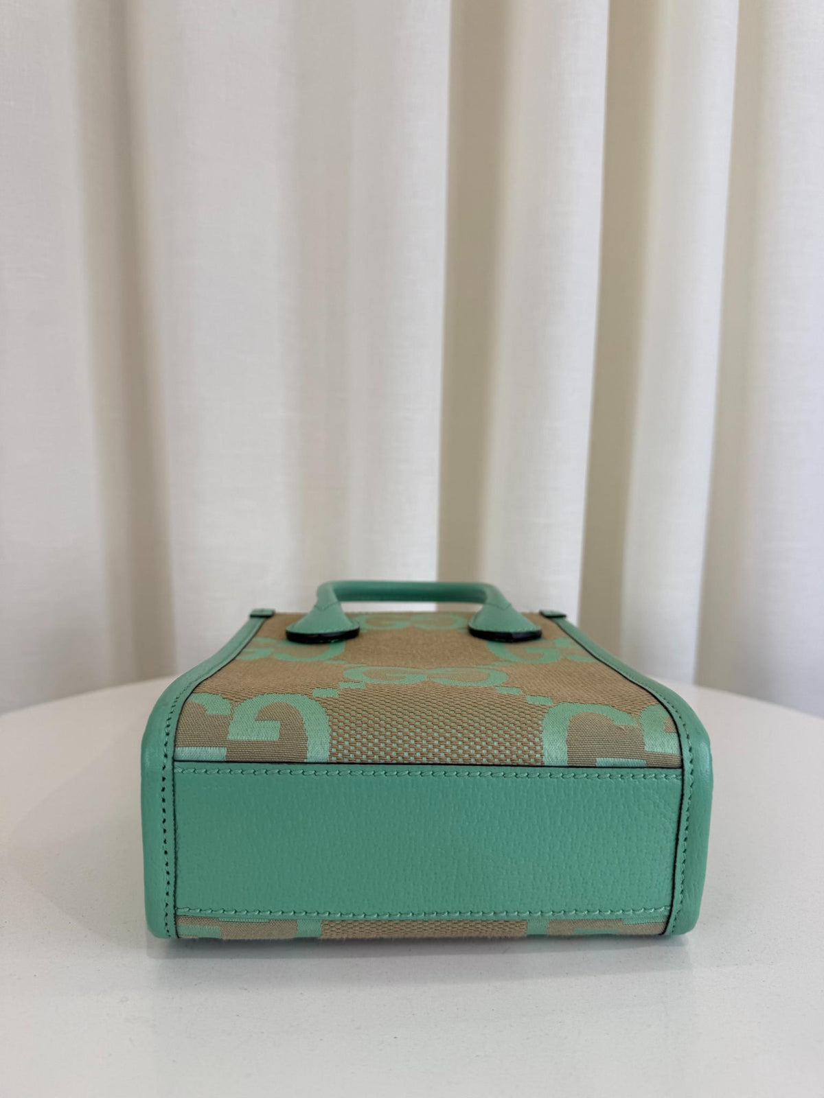 Gucci Beige/Mint Gucci Jumbo GG Mini Tote Bag