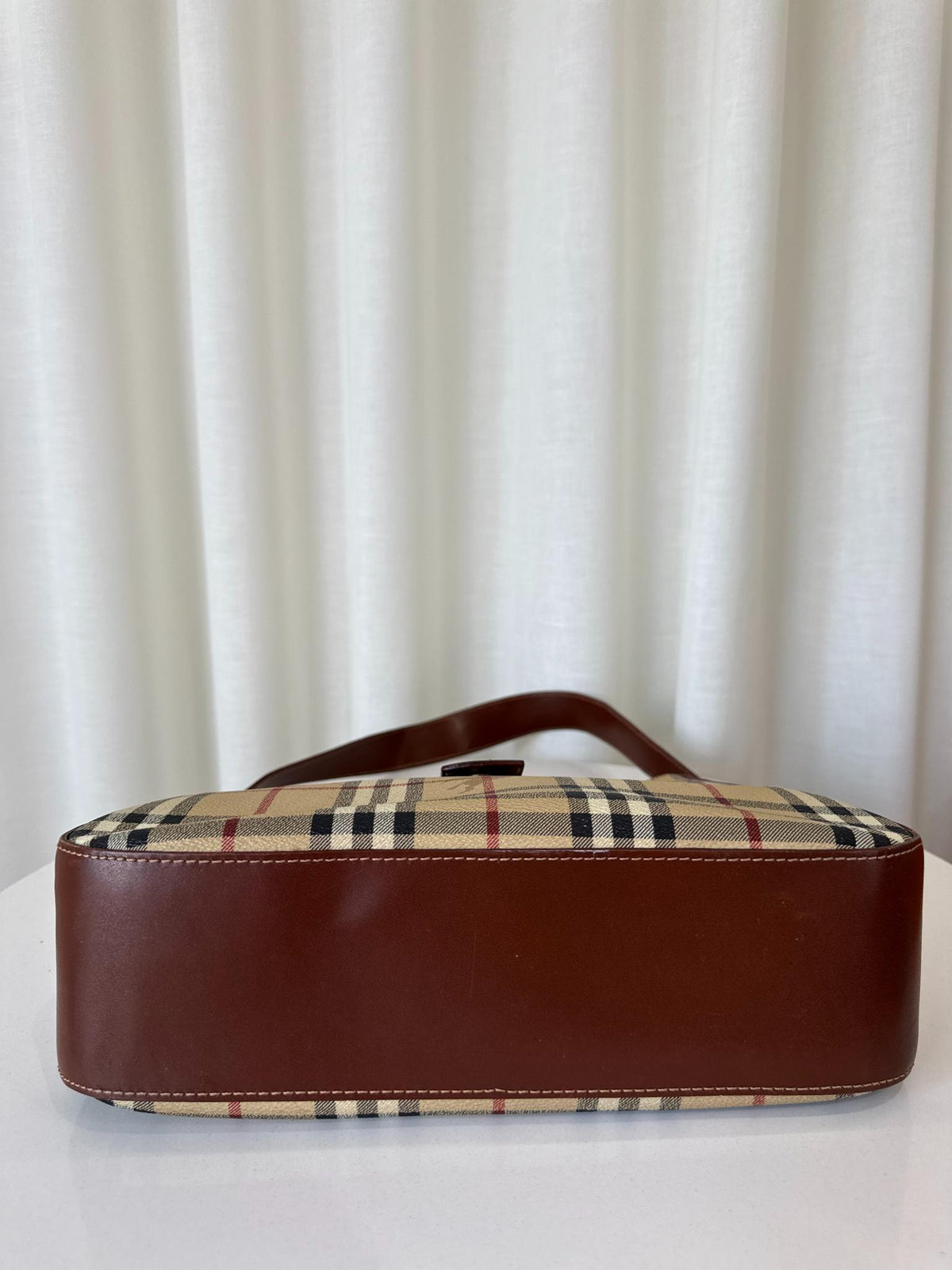 Burberry Beige/Brown House Check PVC Shoulder Bag