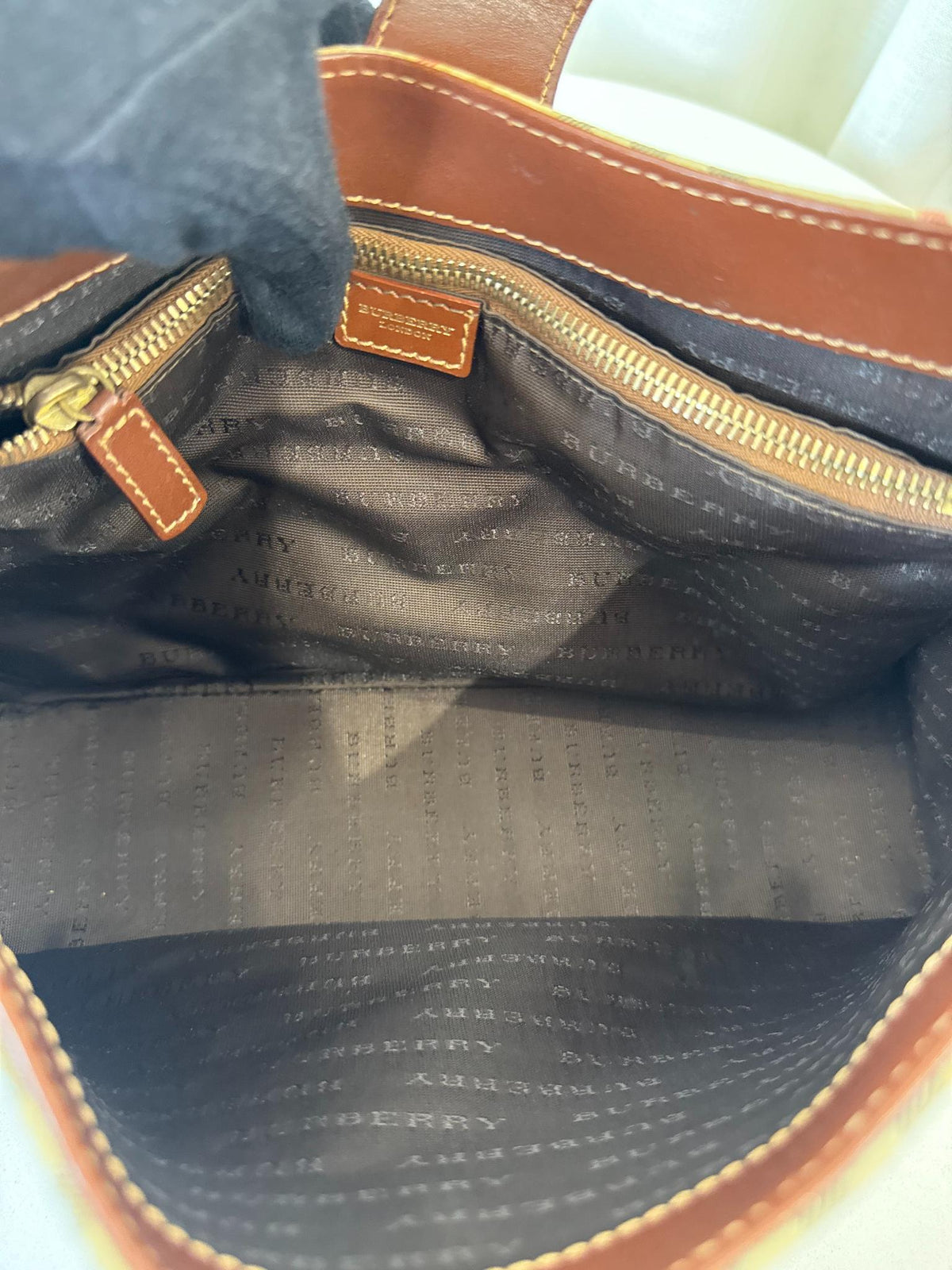 Burberry Beige/Brown House Check PVC Shoulder Bag