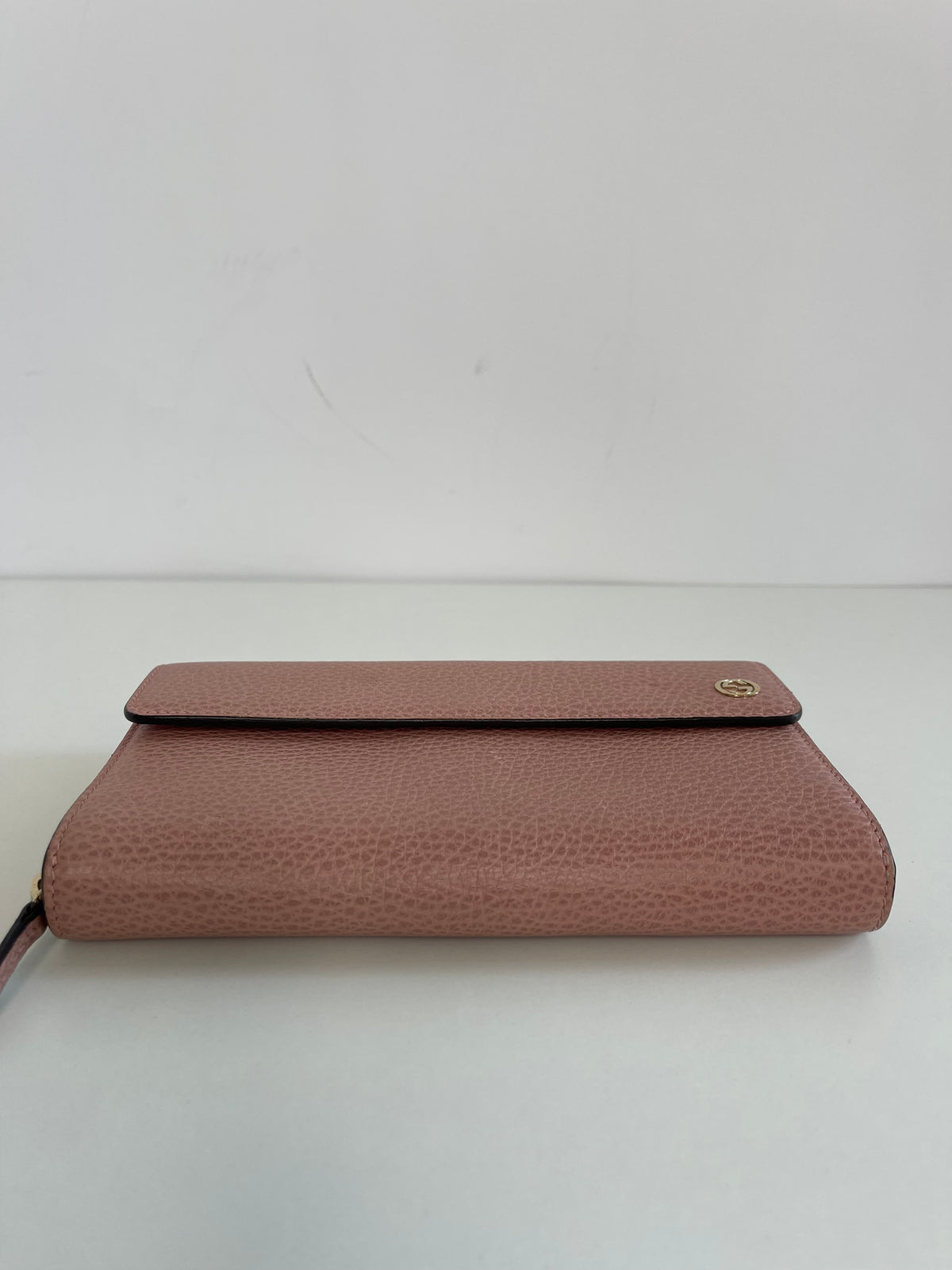 Gucci Interlocking G Pink Leather Long Wallet