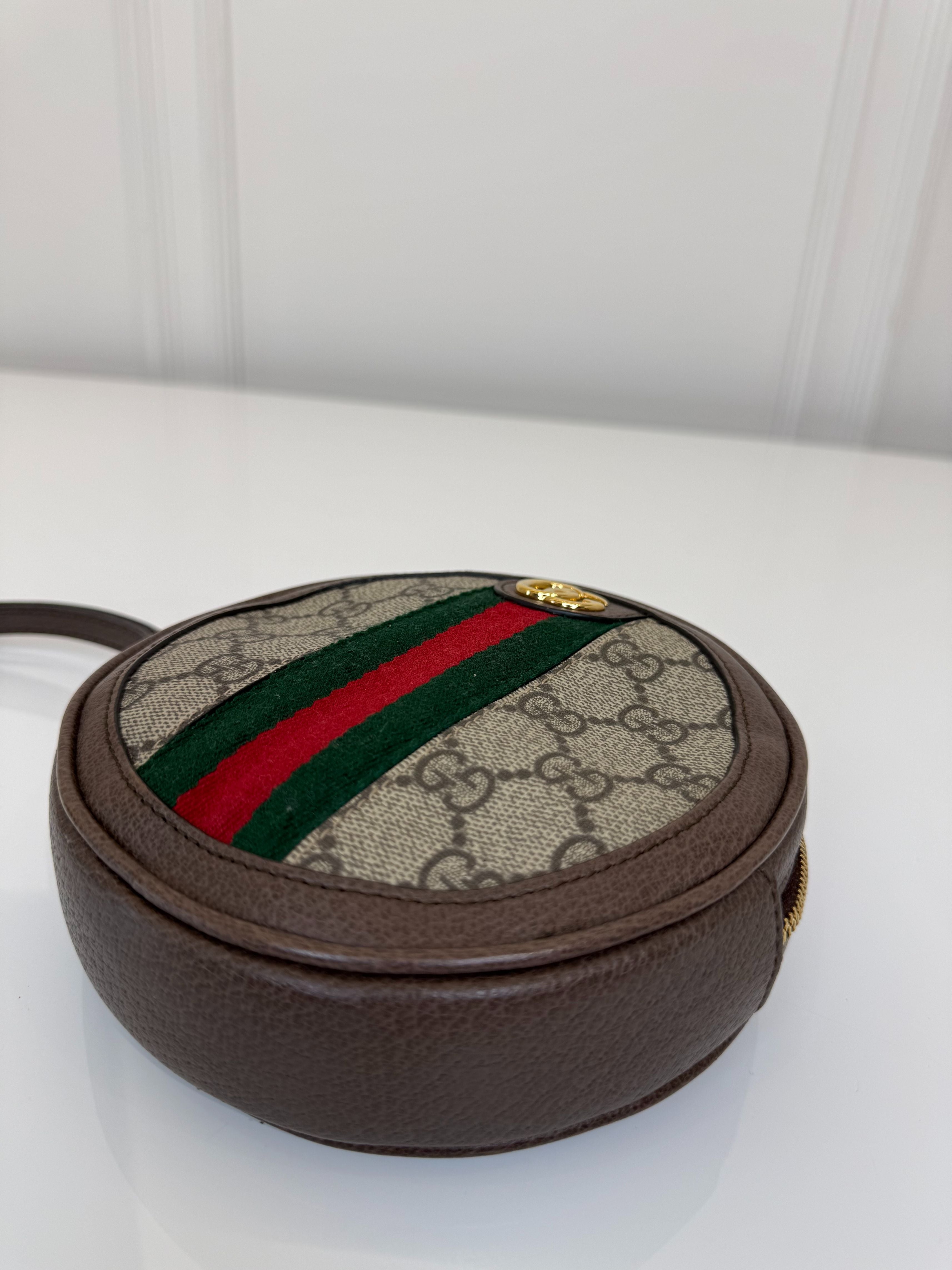 Gucci GG Supreme Ophidia Small Rounded Wristlet Pouch