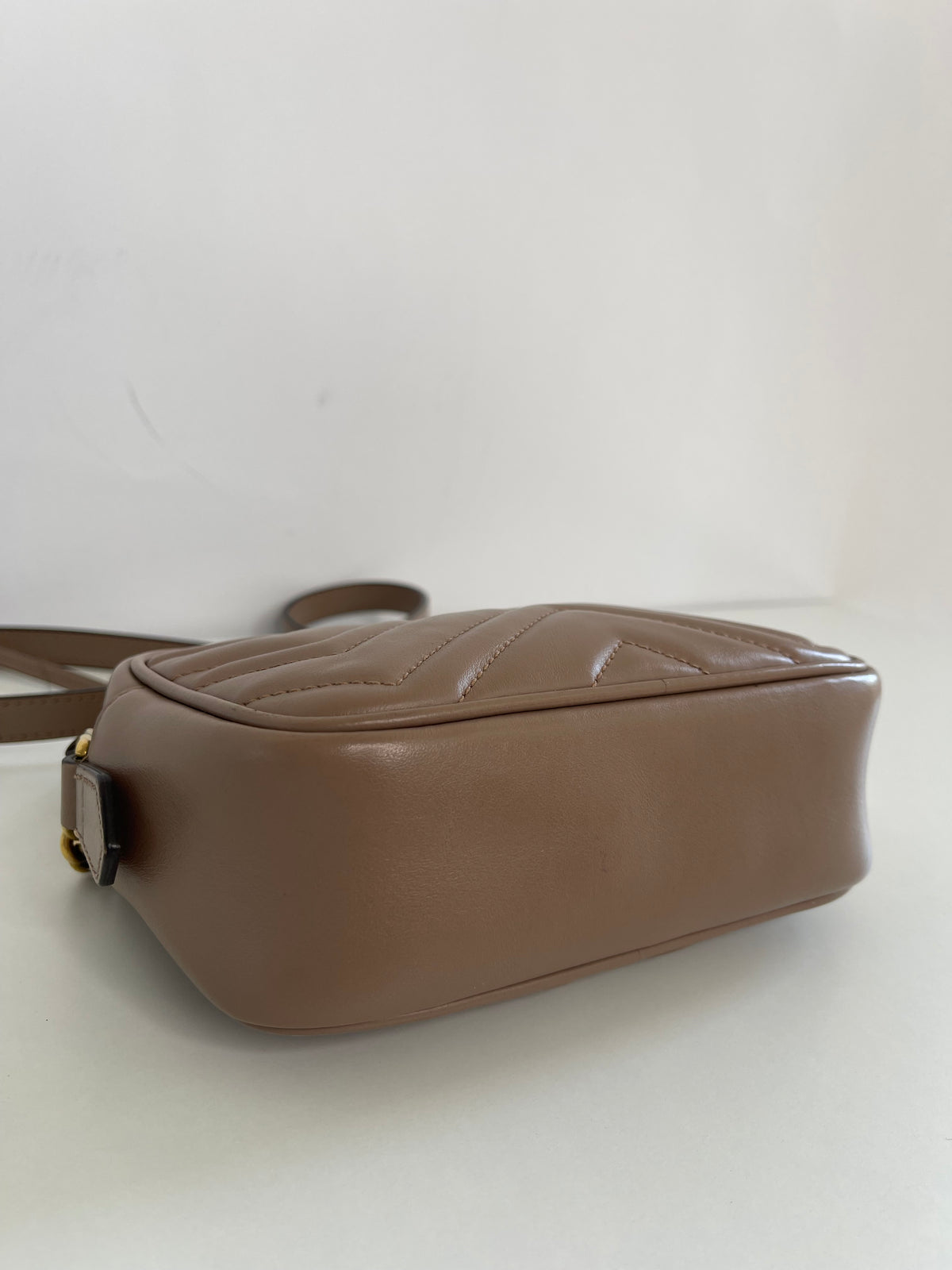 Gucci Mini GG Marmont Matelasse Crossbody Beige