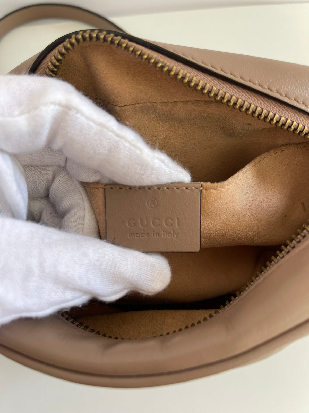 Gucci Mini GG Marmont Matelasse Crossbody Beige
