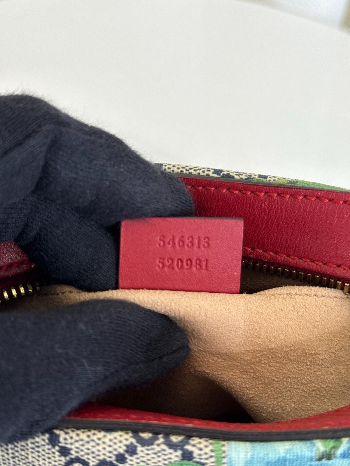 Gucci GG Supreme Monogram Blooms Mini Chain Strap Crossbody Bag