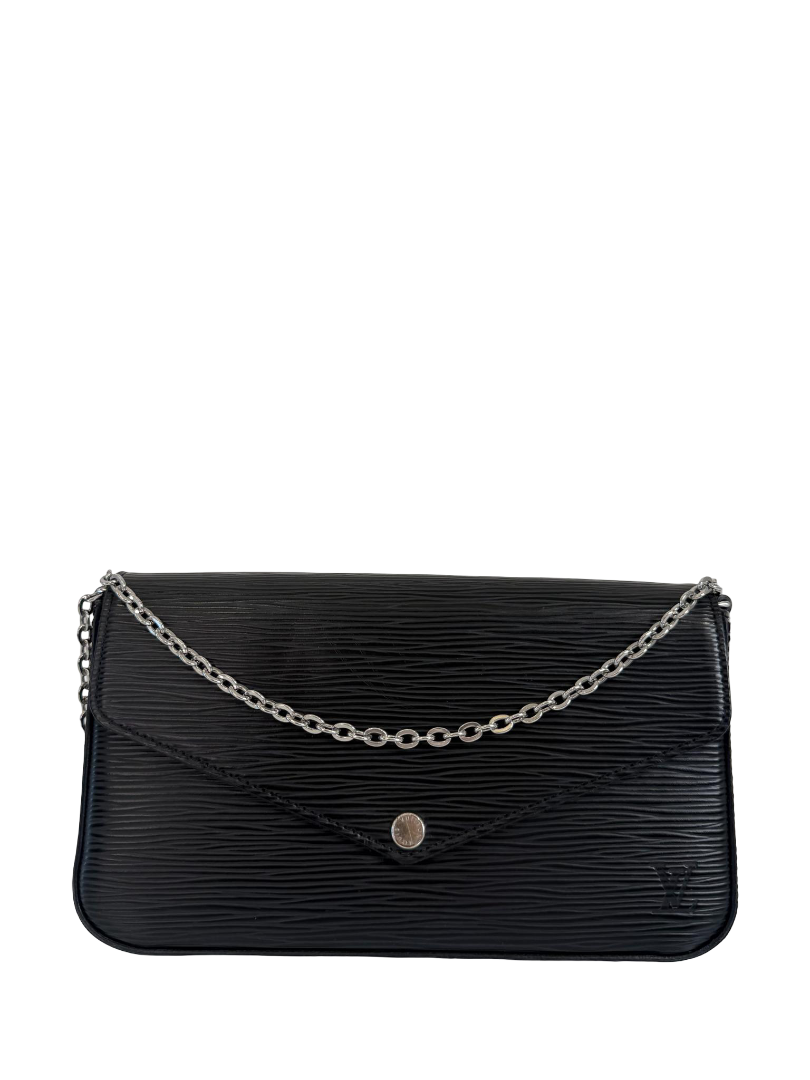 Louis Vuitton Pochette Félicie Black Epi Leather