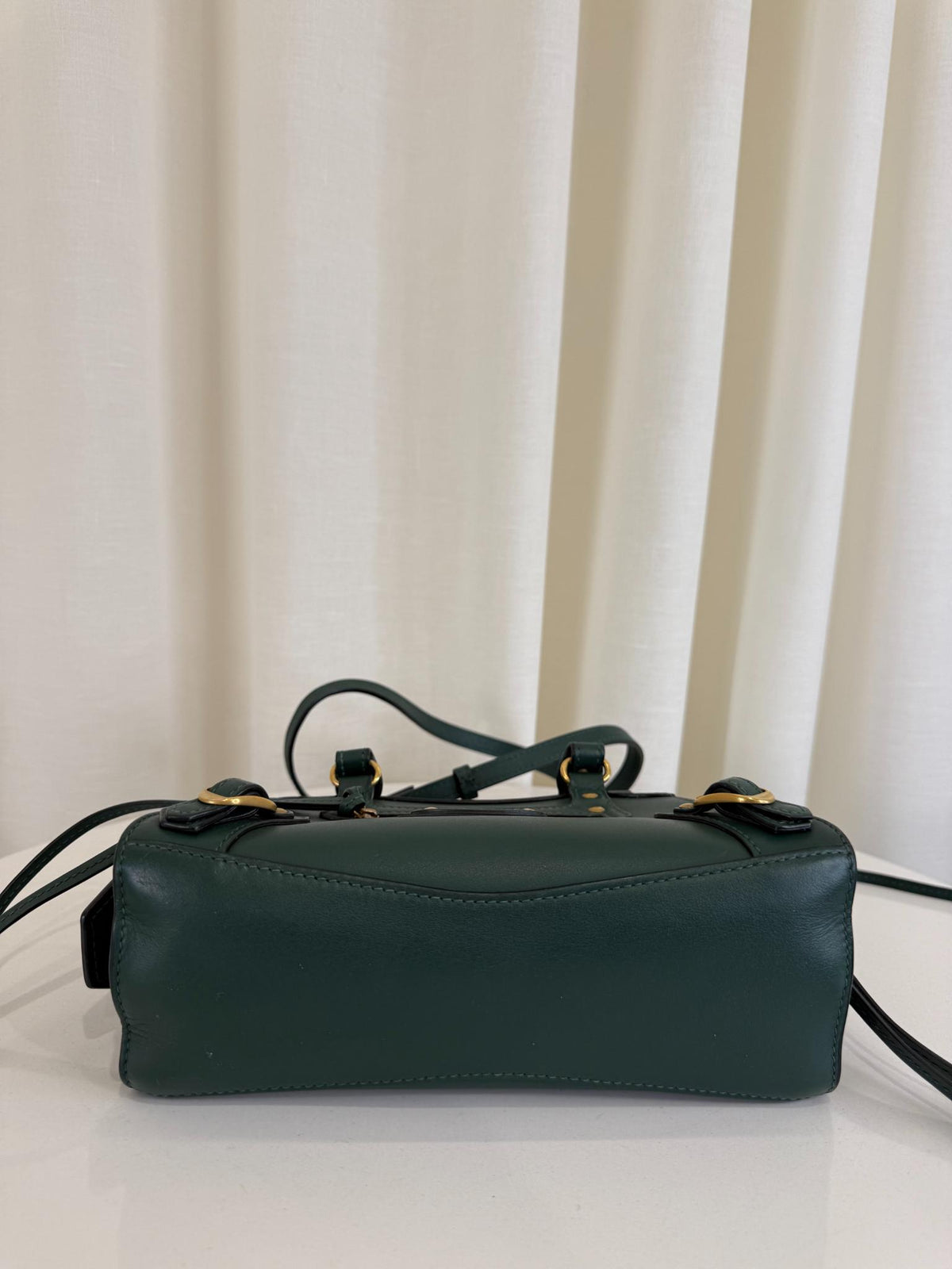 Balenciaga Neo Classic City Mini Green Leather Satchel Bag