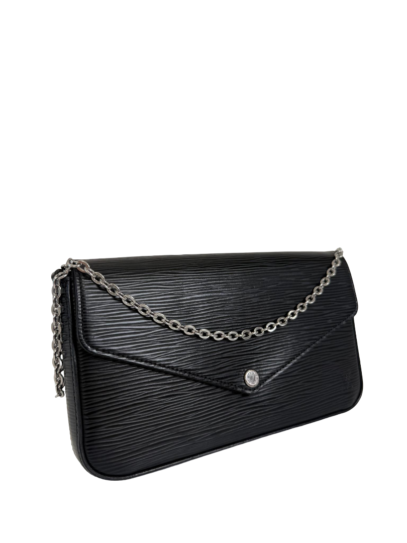 Louis Vuitton Pochette Félicie Black Epi Leather