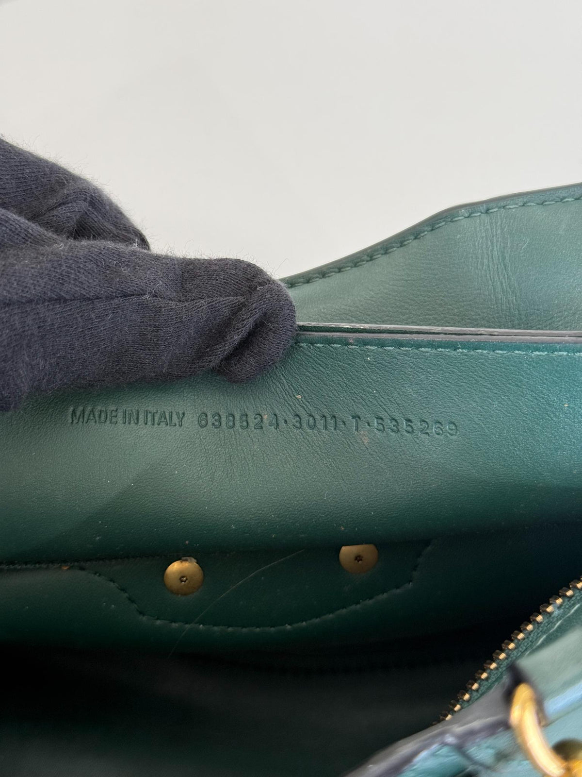 Balenciaga Neo Classic City Mini Green Leather Satchel Bag