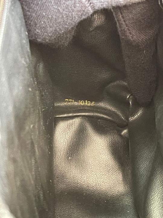 Fendi Mini Boston Pequin PVC Leather Brown Black