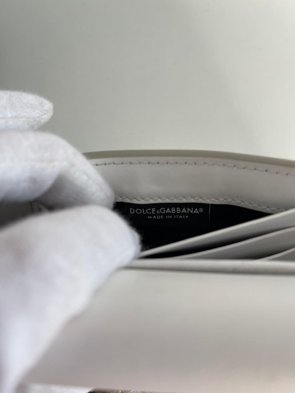 Dolce & Gabbana Smooth White Calfskin Devotion Mini Bag