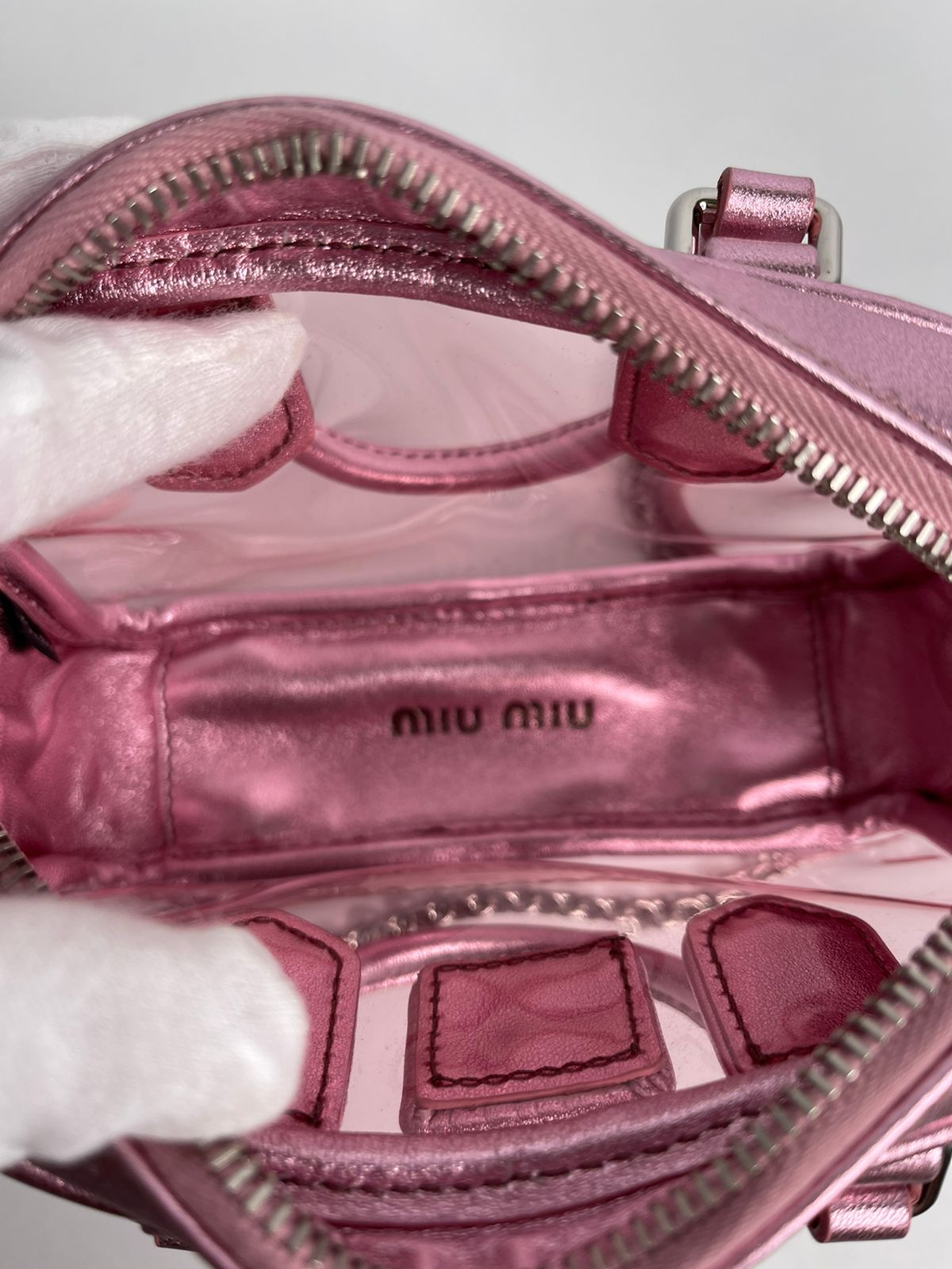 Miu Miu Metallic Effect
Transparent Mini Bag