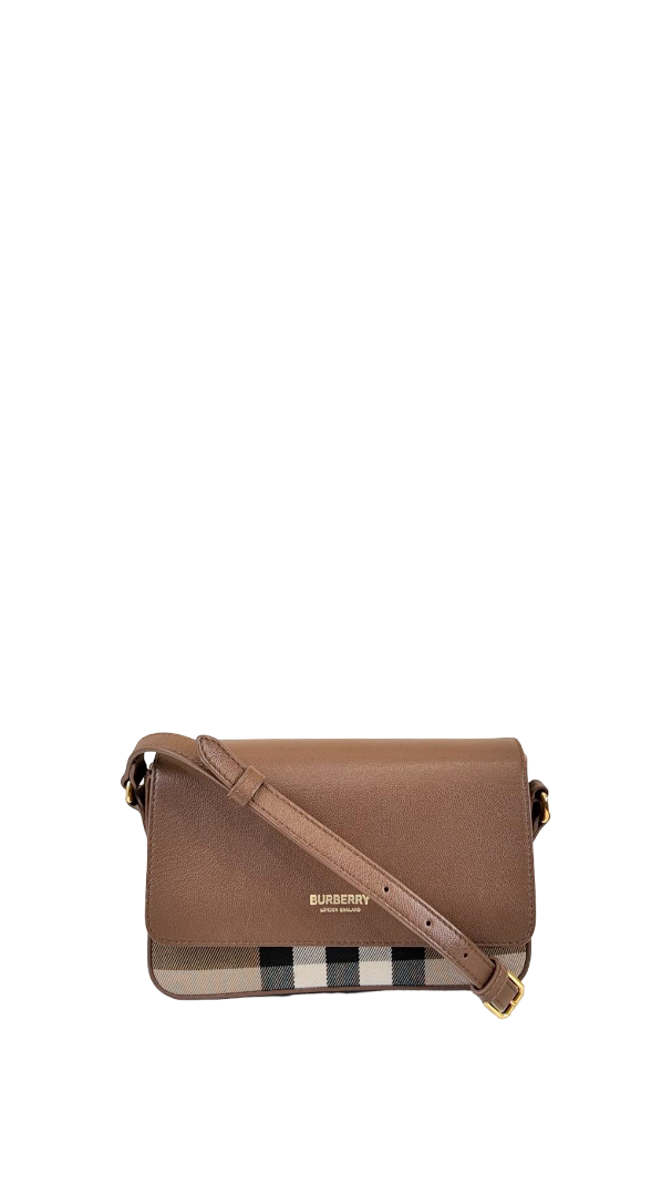 Burberry Brown New Hampshire House Check Crossbody Bag