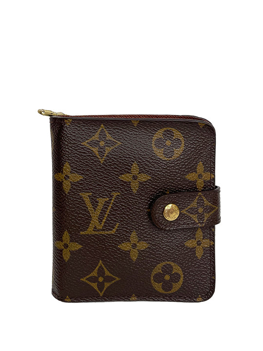 Louis Vuitton Monogram Canvas Compact Zip Wallet